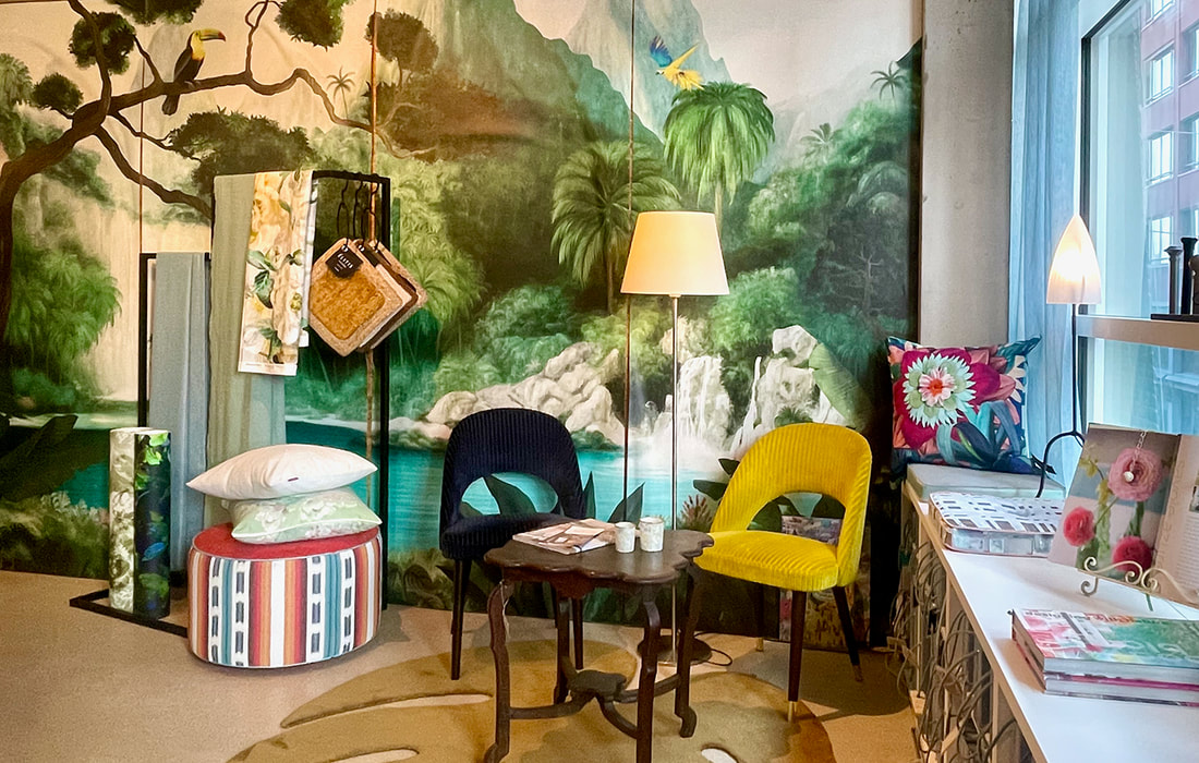 LIving Room Atelier, Showroom mit Tapete von Masureel