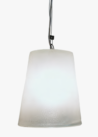 Glaslampe blanche